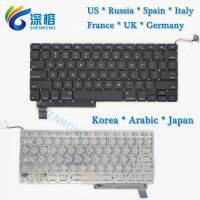 US UK France Spain A1286 Keyboard For Macbook Pro 15.4 German Russian Italian Korean Turkish Arabic Keyboards 2009-2012