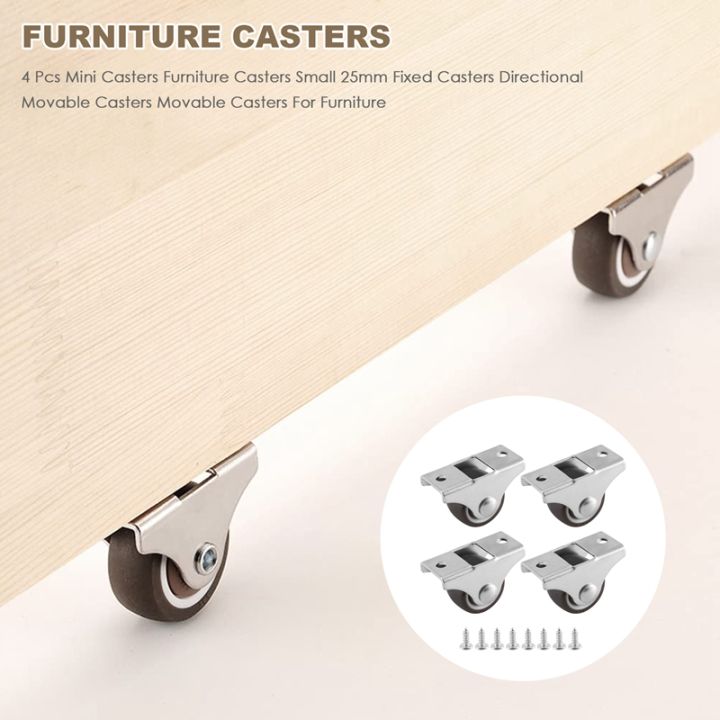 4-pcs-mini-casters-furniture-casters-small-25mm-fixed-casters-directional-movable-casters-movable-casters-for-furniture
