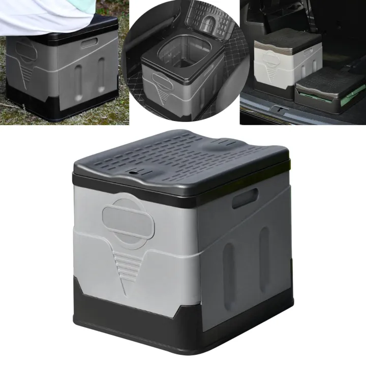 Portable Folding Toilet Porta Potty Bucket for Camp Beach Travel