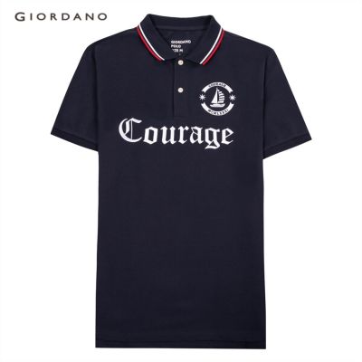 GIORDANO เสื้อโปโลผู้ชาย แขนสั้น - Mens UNION JACK Polo 01010322