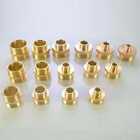 Brass Hexagon Male Thread Reducer Pipe Fittings Connector 1/2 3/4 1 1.2 1.5 2 2.5 Water Gas Oil Hose Converters Adapter