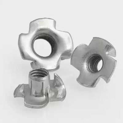 5-50pcs M2 m3 m4 m5 m6 m8 M10 M12 captive nuts Four Prong Furniture T Nut Inserts For Wood Zinc Plated Replacement Parts
