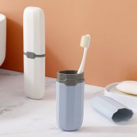 Travel Portable Toothbrush Toothpaste Holder Storage Box Case Pencil Container Cup Bathroom Accessories Outdoor Hiking Camping