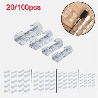 20/100pcs Organizer Cable Clips Manager Fixed Wire Holder Plastic Clamps Organizer Cord Desktop Tidy Wire Charger Management