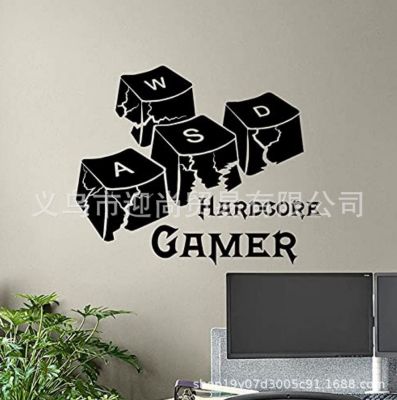 [COD] Manufacturers wholesale keyboard wasd GAMER wall stickers home decoration study living room pvc removable