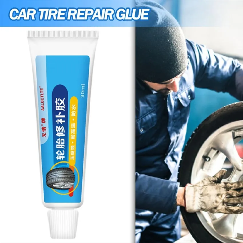 Black Tyre Repair Instant Car Tire Repair Glue Liquid Strong