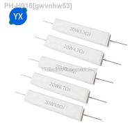 5pcs 20W 5 Cement Resistor Power Resistance 0.1 10K 0.1R 0.5R 10R 50R 0.22 0.33 0.5 1 2 5 8 10 20 22 30 50 100 1K 1.5K 2K ohm