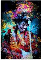 นักร้องกีตาร์ Jimi Hendrix ผ้าใบโปสเตอร์ศิลปะและรูปศิลปะทันสมัยติดผนัง20x30inch50x75cm อุปกรณ์ตกแต่งห้องนอนในครอบครัว