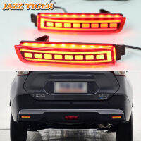 2-in-1 Functions Car LED Rear Fog Lamp Brake Light Rear Bumper Decoration Lamp For Nissan Sentra B17 Sylphy 2012 - 2019