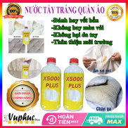 Thuốc tẩy quần áo trắng, màu, mori, dính màu, bị thâm kim, mốc