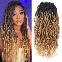 Dansama Locs Faux แฮร์พีซถักเปีย Pre-Looped Locs เทพธิดายาวแฮร์พีซถักเปียผมหยัก Locs แฮร์พีซถักเปียด้วยปลายหยักนุ่ม Dreadlocks