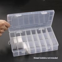 Morris8 24 Grids Transparent Plastic Embroidery Floss Storage Box Bobbins Beads Organizer DIY Cross Stitch Sewing Tools