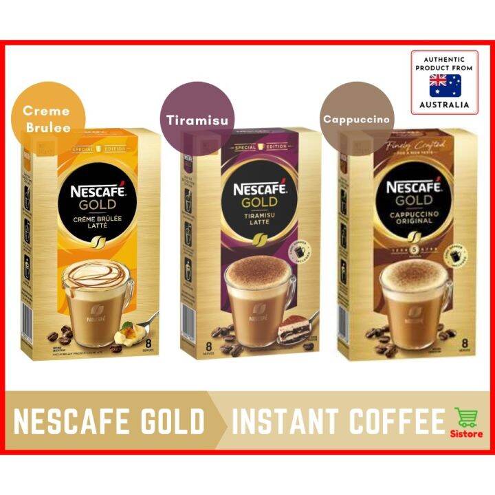 Nescafe Gold Instant Coffee (Cappuccino Creme Brulee Latte Tiramisu ...