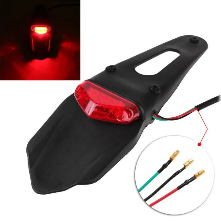12V Waterproof Motorcycle Tail Lights Universal Motorcycle Bike Cycle Fender LED Stop Rear Tail