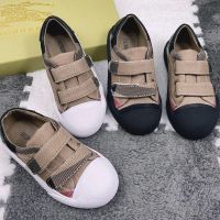 Customized Versatile Casual Classic Checkered Boys and Girls NewBura~b~e~ry~Cricket Shoes Childrens Casual Shoes Flat Shoes