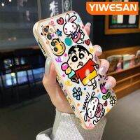 YIWESAN เคสสำหรับ Infinix Hot 9 Pro X655C สร้างสรรค์การ์ตูนสีเทียนหน้าแข้งบางหรูหราชุบลายเคสโทรศัพท์ขอบดีไซน์ใหม่คลุมทั้งหมดป้องกันเลนส์กล้องเคสนิ่มกันกระแทก