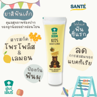 Derm Derm Kids Honey Lemon ยาสีฟันสำหรับเด็ก เดิมร์ เดิมร์ คิดส์ ผสมโพรโพลิส ใช้ได้ตั้งเเต่ฟันซี่เเรก ขนาด 50 กรัม