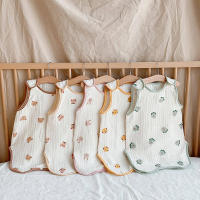 MILANCEL Baby Sleeping Bag Sleeveless Vest Newborn Child Anti-kick Quilt Summer Thin Double-layer Cotton Yarn