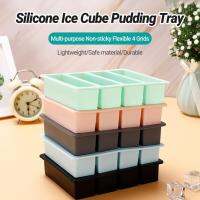 Ice Cube Plate High-quality Flexible Ice Cube Tray 4 Grids Long Portable Silicone Ice Cube Tray for Home Ice Maker Ice Cream Moulds