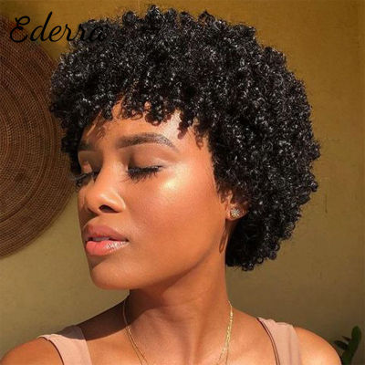 Short Curly Human Hair Wigs 100 Brazilian Hair Water Wave Wig for Black Women 1B Wet and Wavy Wig Human Hair Wigs