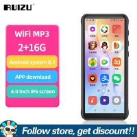 RUIZU Z08 WiFi Android MP5 MP4เครื่องเล่น MP3บลูทูธไฮไฟเครื่องเล่นเพลงที่มีลำโพงในตัวหน้าจอสัมผัสเครื่องเล่นวิดีโอแบบพกพา Walkman เครื่องเล่นเสียงวิทยุ FM E-Book บันทึกนาฬิกาปลุกเครื่องคิดเลขปฏิทินสนับสนุน APP ดาวน์โหลดสนับสนุนการขยายตัวบัตร TF