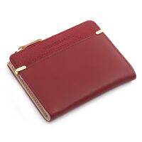 【CC】 Wallet and Purse Red/pink/blue/gray/brown/black Leather Female Short Card Hoder 2022 Coin