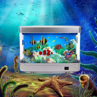 Artificial Tropical Fish Dolphin Aquarium Decorative Lamp Virtual Ocean in Motion Lighting Move Led Tank Decoration Landscape