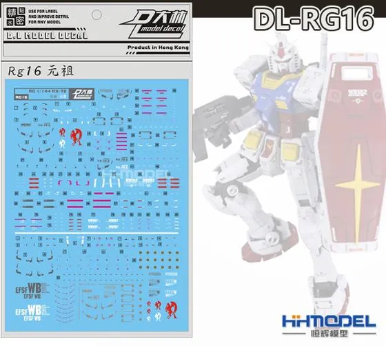 Rg16 Dl Water Decal For Rg 1 144 Rx 78 Rg17 Rx78 Gp01 Fb Gundam Decals Bandai Model Kit Stickers Lazada Ph