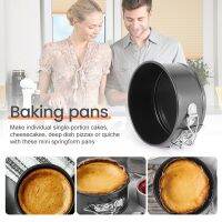 4-Inch Mini Springform Pan Set - 4 Piece Small Nonstick Cheesecake Pan For Mini Cheesecakes, Pizzas and Quiches