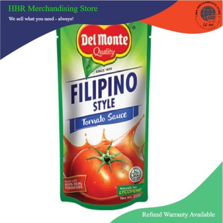 Del Monte Tomato Sauce Filipino Style 250g Lazada PH