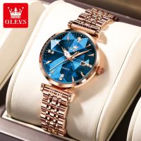 OLEVS Womens Watches Jewelry Quartz Watch Waterproof Stainless steel Strap Rose Gold Watch for Women Fashion Watch Bracelet Set