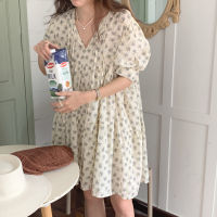 พร้อมส่ง ? penguin flowers dress C2221 มินิเดรสสั้นลายดอก มินิเดรสสั้น