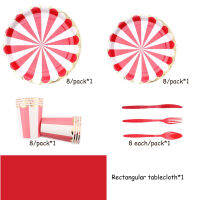 JOLLYBOOM สีแดงและสีขาวลายพรรคซัพพลายชุดบนโต๊ะอาหารสำหรับสีแดงลายเทศกาลวันเกิดงานแต่งงานปิกนิกบาร์บีคิวทิ้งกระดาษสินค้าสำหรับงานเลี้ยงวันเกิด,คริสต์มาส,ขอบคุณพระเจ้า