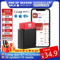 KINGBOLEN EDIAG MINI OBD2 Scanner Bluetooth,15 Resets Read/Clear Fault Code PK THINKDIAG All-System Car Diagnostic Scan Tool.