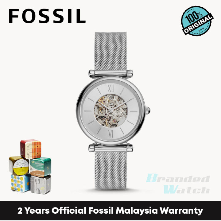 Official Warranty] Fossil ME3176 Women's Analog Carlie Automatic Stainless  Steel Mesh Watch (watch for women / jam tangan perumpuan / fossil watch for  women / fossil watch / women watch) | Lazada