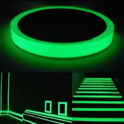 ☋☞ Clear Self-adhesive Luminous Tape Strip Glow In The Dark Green Home Decor Used on Concrete Floors Stair Treads Risers