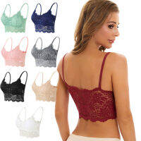 PLUS ขนาด Lace ผู้หญิงเซ็กซี่ Crop TOP ไม่มีรอยต่อ Push Up ฤดูร้อน Breathable Unwired lingeries ชุดชั้นใน Hollow OUT letter