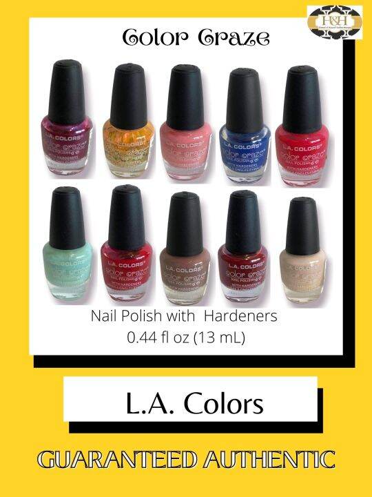Authentic L.A. Colors Nail Polish with Hardeners Lazada PH