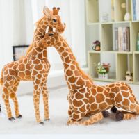60-120CM Giant size Simulation Giraffe Plush Toys Cute Stuffed Animal Soft Real Life Giraffe Doll Birthday Gift for Kids Toy