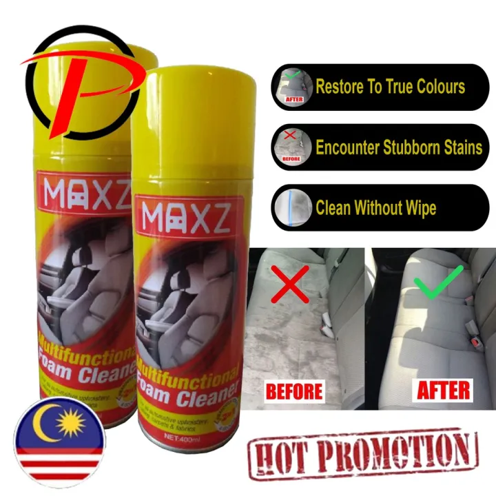 Spray Pencuci Kusyen Kereta 400ml / Karpet / Bumbung Dalam Kereta