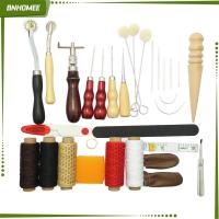 ชุด BNHOMEE ของ31เครื่องมือ Diy สำหรับการตัดเย็บหนังรวม Spools