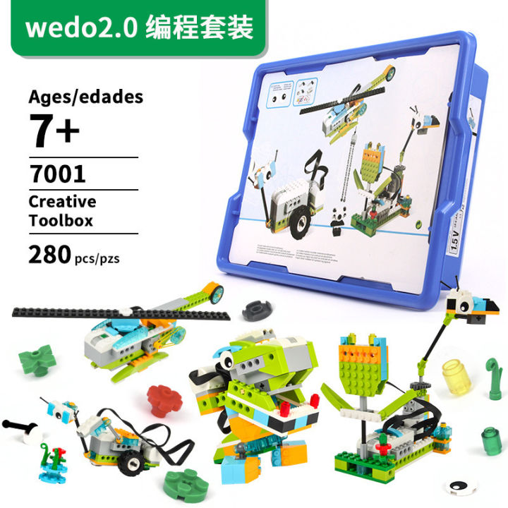 spot-parcel-post-spot-supply-45300-robot-programming-wedo2-0-building-blocks-assembling-small-particles-toy-primary-school-gift