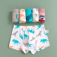 (TER)Sale New Free Shipping High Quality Boys Boxer Shorts Panties Kids children dinosaur car underwear 2-10years Old 4pcs