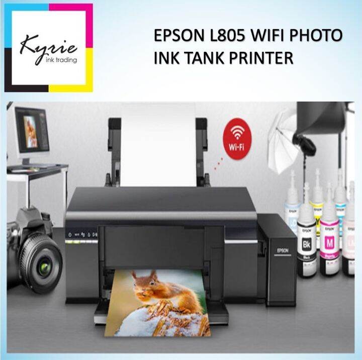 Epson L805 WiFi Photo Ink Tank Printer Lazada PH