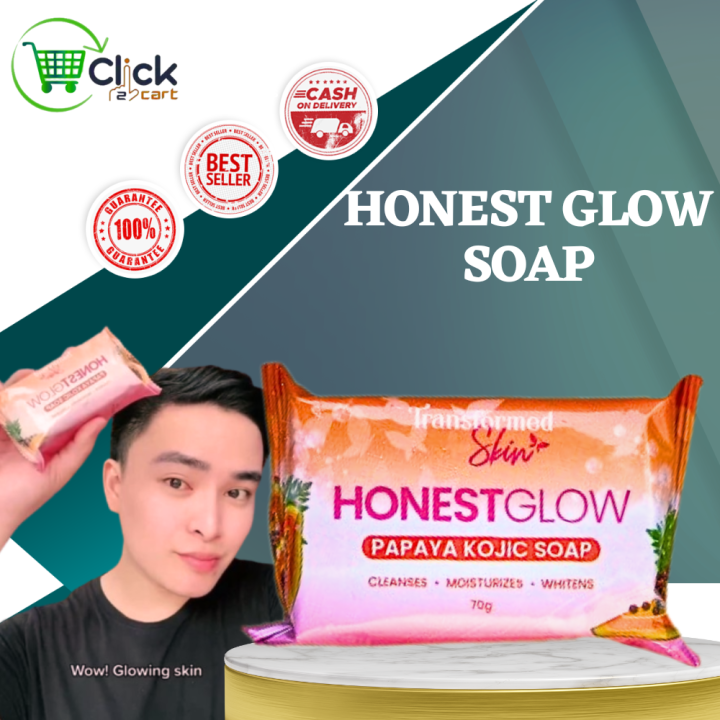 Honest glow soap 70g face and body whitening soap for men and women