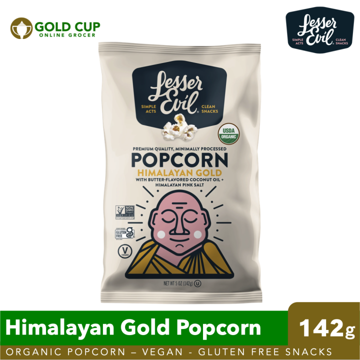 Lesser Evil Organic Himalayan Gold Popcorn 142g Gluten Free