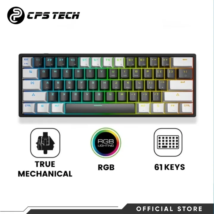CPSTECH K61 61 Keys Mechanical RGB Keyboard Removable wired RGB Gaming
