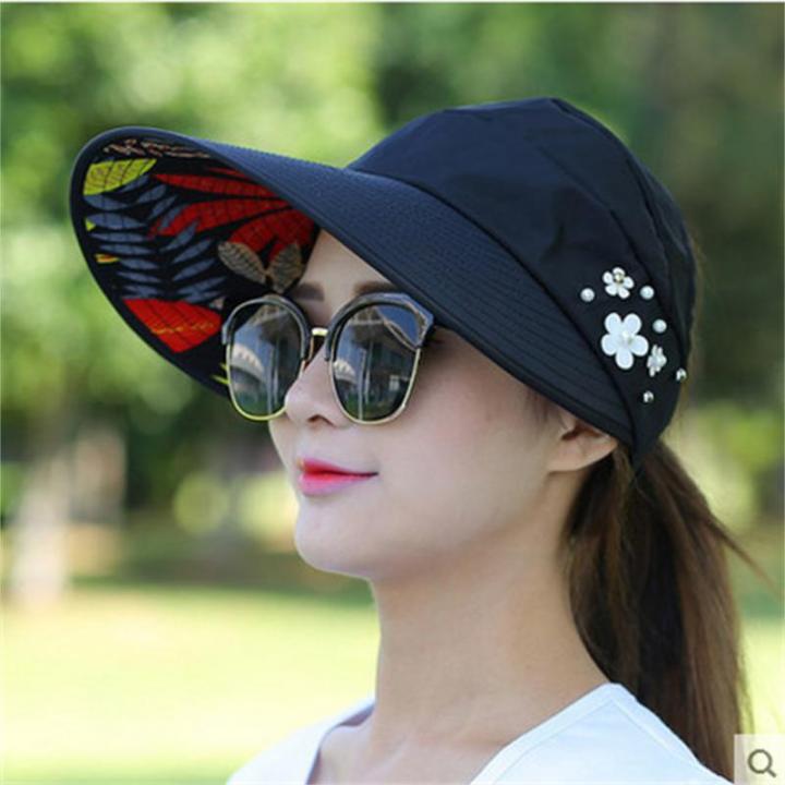 hot-travel-sun-hat-outdoor-foldable-sun-hat-for-women-casual-outdoor-cap-beach-hat-ultraviolet-proof-sun-shade-beach-hat-accessory