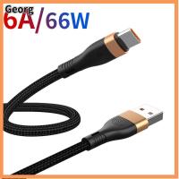 GEORG แท็บเล็ต สายข้อมูล 6A SCP สาย USB Type C 66W ครับ Pd สายชาร์จเร็ว