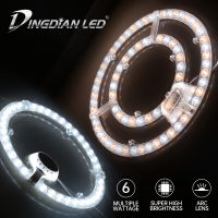 DingDian LED AC220V LED Torus แหล่งกำเนิดแสงเพดาน12W 18W 24W 36W 48W 72W ไฟ LED ในร่ม (สีขาวนวล/สีขาวอบอุ่น/แสงแดด) ไฟโมดูลไตรรงค์สำหรับไฟเพดานสว่างขึ้น,การปรับเปลี่ยน